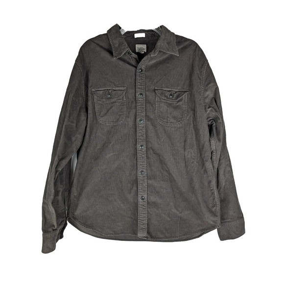 J. Crew Shirts J Crew Mens Large Corduroy Olive Green Button Down